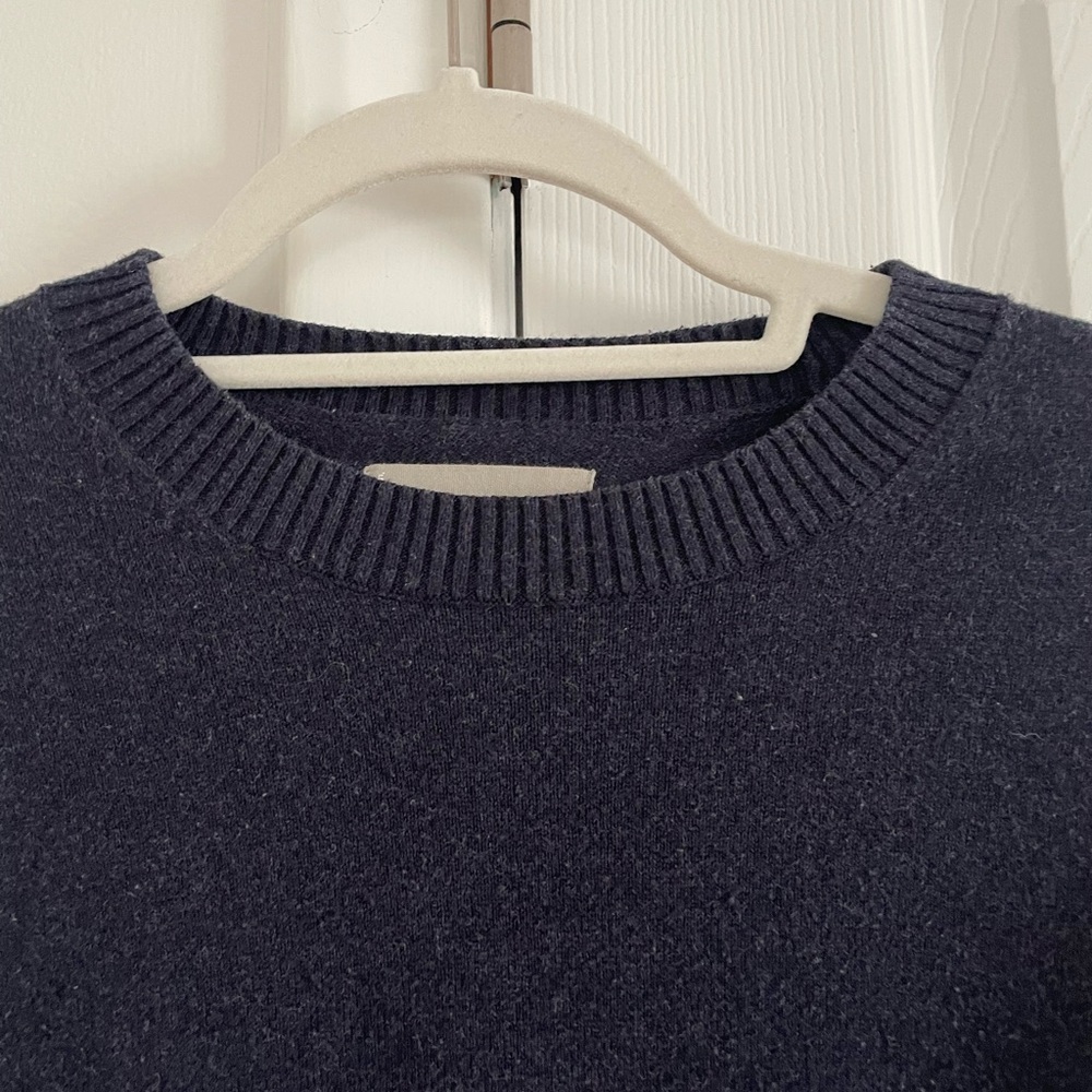 Everlane Blue Organic Cotton Cool Max Lightweight Crewneck Sweater Small - Picture 3 of 8